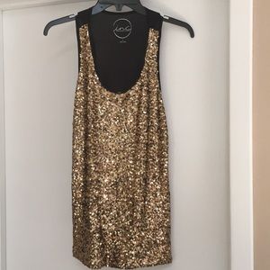 INC Sequins Gold Top
